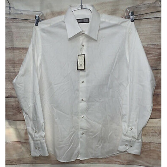 Connaisseur Button Up Shirt XL 43/44 White NWT - Picture 1 of 4